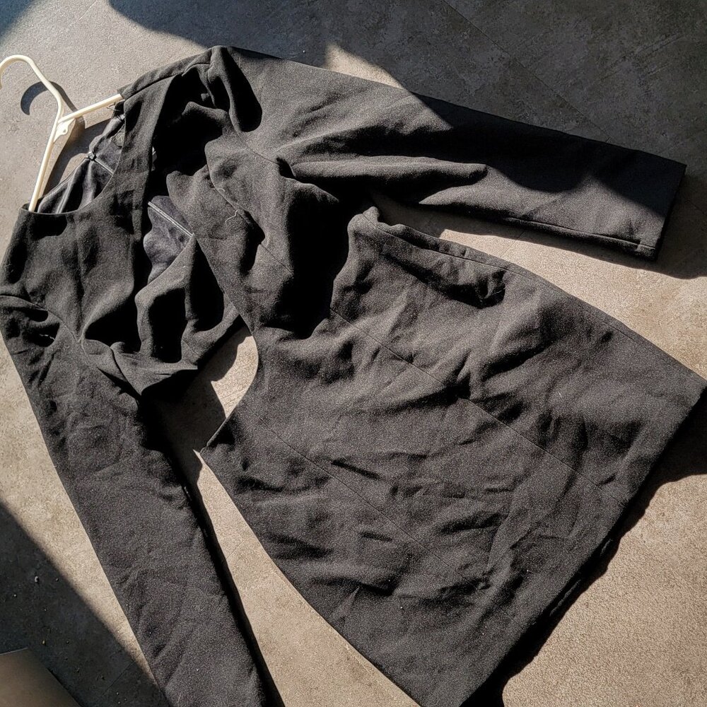 Zara cutout mini long-sleeve dress BLACK NWT